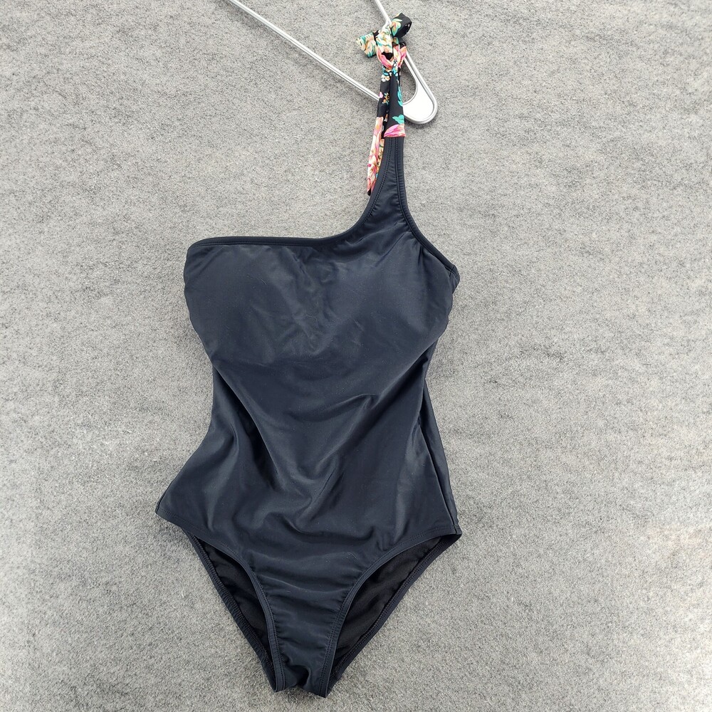 Kona Sol One Piece Swimsuit Womens Small Swimwear Black One Strap